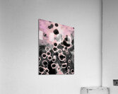 Abstract Circular Shapes in Pink and Black Acrylic Print
