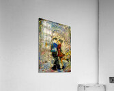 Colorful Abstract Painting of a Couple Dancing   Acrylic Print