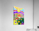 Abstract Doodle Art Sunshine and Showers Acrylic Print