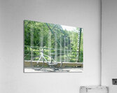 bicycle on ravine bridge Acrylic Print