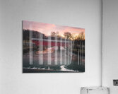 Covered Bridge Sunrise from Wehrs Dam Acrylic Print
