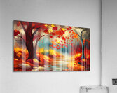 Red Autumn in Impasto 4 Acrylic Print