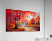 Red Autumn in Impasto 5 Acrylic Print