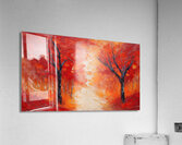 Red Autumn in Impasto 9 Acrylic Print
