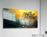 Lemon Tree  18   Yellow on Orange and Teal Acrylic Print