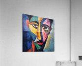 Vivid Abstract Face in Bold Colors Acrylic Print