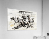 1930 horse racing art remix Acrylic Print