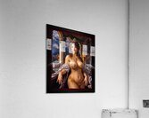 Opulent Beauty And Regal Elegance Portrait Of Gilded Royalty At Sunset Mesmerizing AI Concept Art by Xzendor7 Acrylic Print