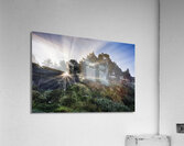God Rays on an Oregan Cliff Acrylic Print