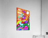 Abstract Doodle Art Cat Acrylic Print