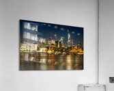 Impressive Philadelphia skyline with Delaware River Acrylic Print