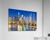 View of downtown Philadelphia from the South Street Bridge in the evening Acrylic Print