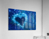 Romantic night heart in a starry sky Acrylic Print
