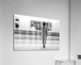 Woman waiting for the train in Tokyo Acrylic Print