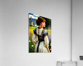 Beautiful Vintage Style Peasant Girl Painting Acrylic Print