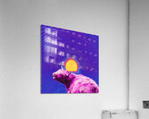 Hibiscus Highland Cow and the Tunnel  Acrylic Print