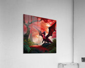 Crimson Forest Dragon: A Majestic Encounter Acrylic Print