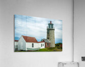 Monhegan Island Lighthouse on Overcast Day in Midcoast Maine Acrylic Print