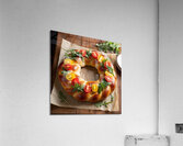 Artisan Bread Wreath with Fresh Gourmet Toppings – Perfect for Entertaining or Gifting Acrylic Print