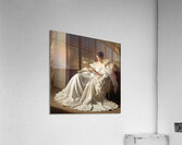Timeless Elegance: Graceful Woman Reading in a Romantic Setting Acrylic Print