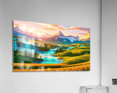 Serene Swan Paradise: A Dreamlike Garden of Tranquility Acrylic Print