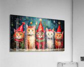 Funky Christmas Cats  Acrylic Print