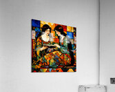 Art Nouveau Stain Glass Style Sisters Reading Painting Acrylic Print