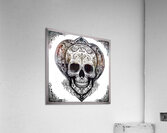  Symbols of Life  Sugar Skulls Hearts and Crosses Acrylic Print