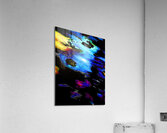 Abstract Vibrant Yellow and Blue Acrylic Print