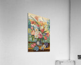 a vintage inspired colorful floral paint 3lNWNX4k Acrylic Print