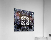 Abstract Black White Purple Kaleidoscope Flow Acrylic Print