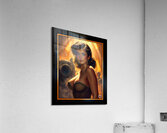 Timeless Golden Age Sci-Fi Glamour Portrait of Dahlia Mesmerizing AI Concept Art by Xzendor7 Acrylic Print