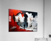 White and red Acrylic Print