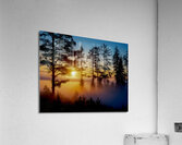 SUNRISE OVER A MISTY LAKE Acrylic Print