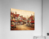 Village Illustration Acrylic Print