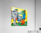 1954 Rice Owl Football Cartoon Art Acrylic Print