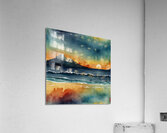 Leonardo Lightning XL Water color style for sea a Acrylic Print