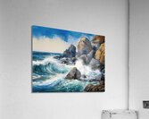 Water Whacks Against Rocky Shores Acrylic Print