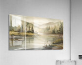 a serene watercolor style landscape pain SYJ7Aguo Acrylic Print