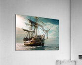 Ghostly Galleon at Dawn Acrylic Print
