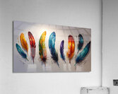Vibrant Feather Symphony Acrylic Print
