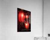 Red Chinese Lanterns and Blossom Tree at night 1. Acrylic Print