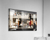 Street photo of reflections in a stylish furniture shop window in the city Acrylic Print