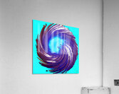 Abstract Swirling Turquoise Daisy Flower Acrylic Print