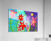 Abstract Flowers Butterflies and Bees Acrylic Print