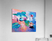 Vibrant Water Lilies Impressionist Art Poster – Monet-Inspired Wall Decor Acrylic Print