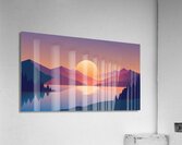 Paysage Naturel – Magnifique Coucher de Soleil en Panorama Acrylic Print