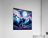 Majestic Wolf Under Moonlight - Vibrant Wildlife Art Acrylic Print