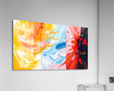 Abstract Energy Triptych - Dynamic Colorful Art Acrylic Print
