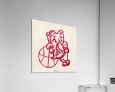 1980 Alabama Basketball Cartoon Art Acrylic Print